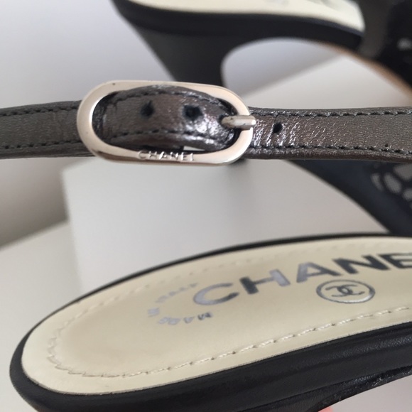 CHANEL Black Slingback Sandals NWT 40.5 - Picture 10 of 16